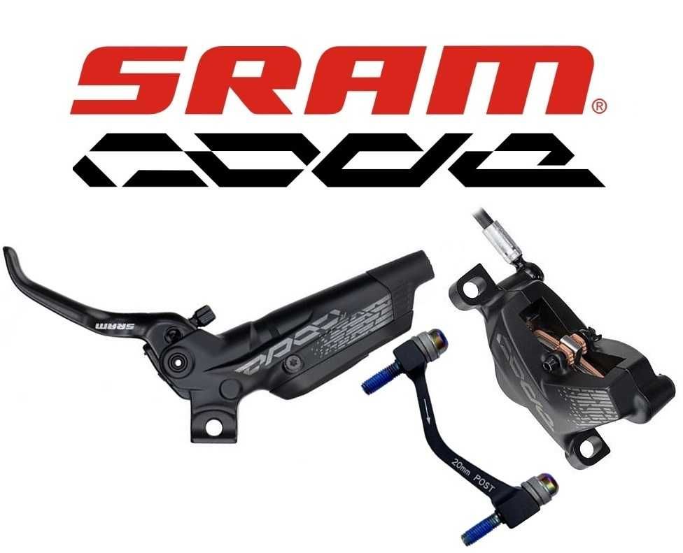 NOWY Sram Code R hamulec hydrauliczny 4-tłoczkowy 200cm + adapter PM20