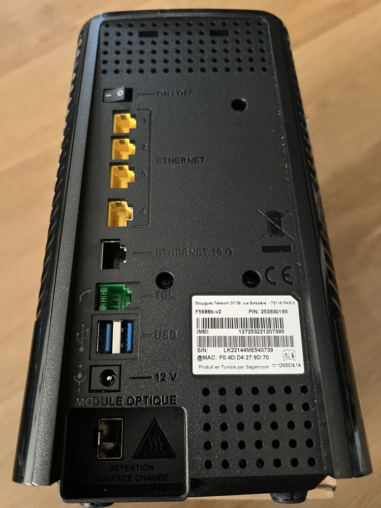 Nowy modem router bouygues Bbox WiFi 6E F5688b-v2 światłowód