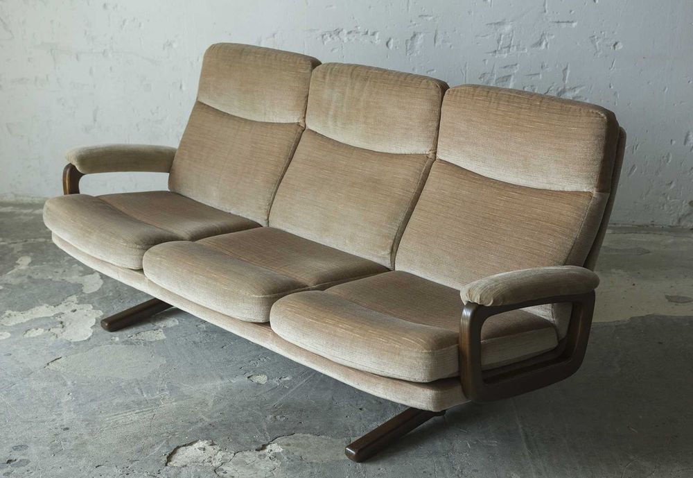 Trzyosobowa sofa vintage lata 60 70 skandynawski deign