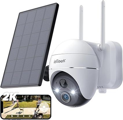 Kamera bezprzewodowa solarna ieGeek 2K/3MP WiFi 360° PTZ detekcja ruch