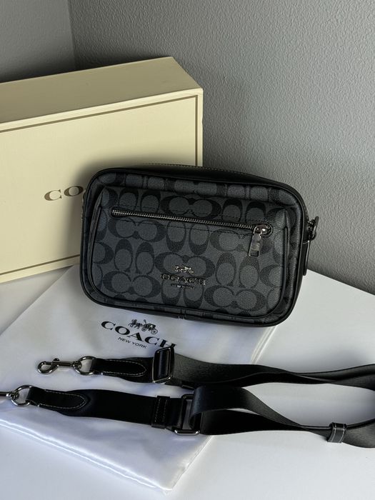 Чоловіча сумка Coach мужская сумка барсетка через плечо мессенджер