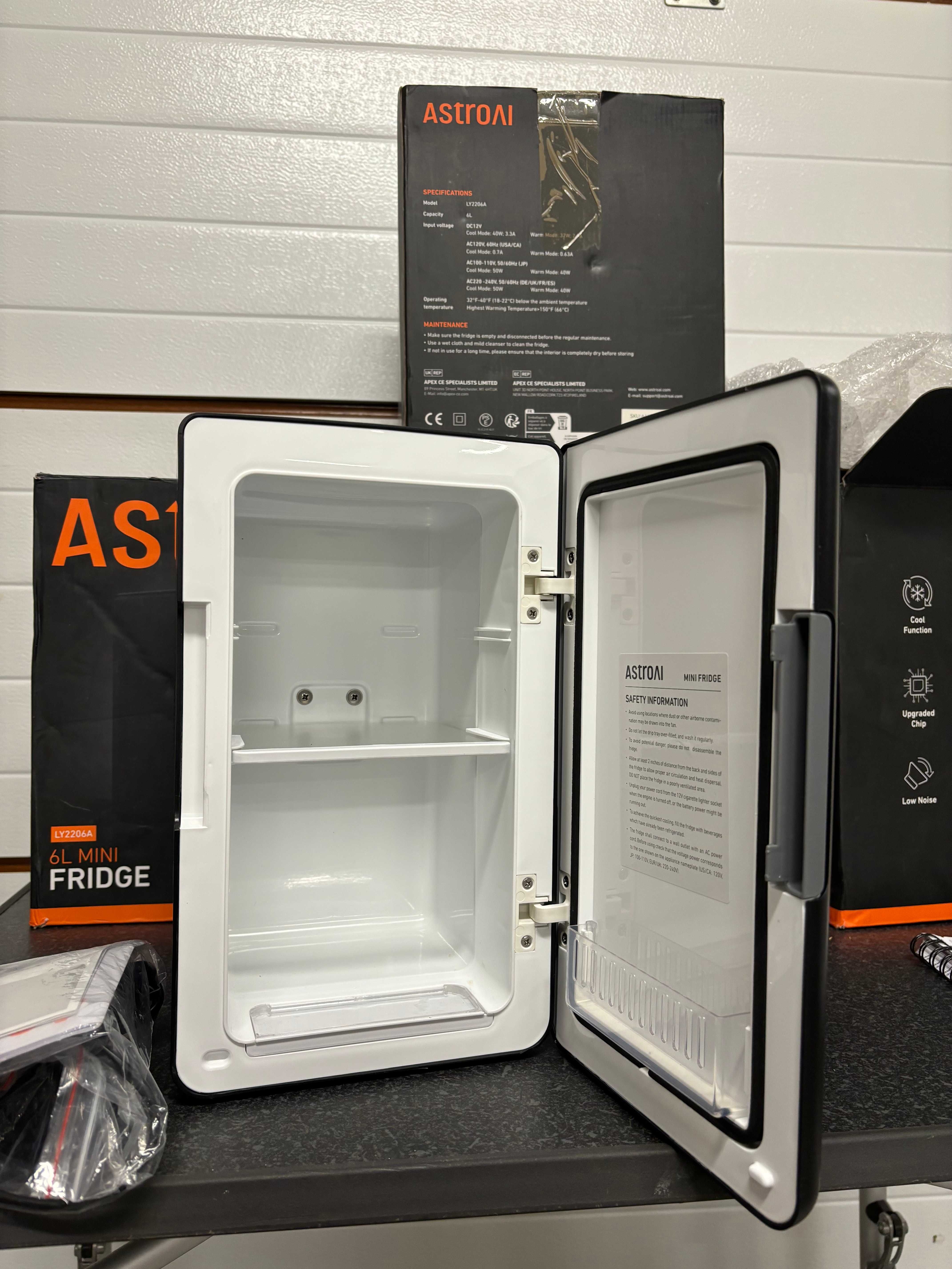 AstroAI Mini lodówka 6L funkcja gorąca/zimna na kosmetyki do sypialni