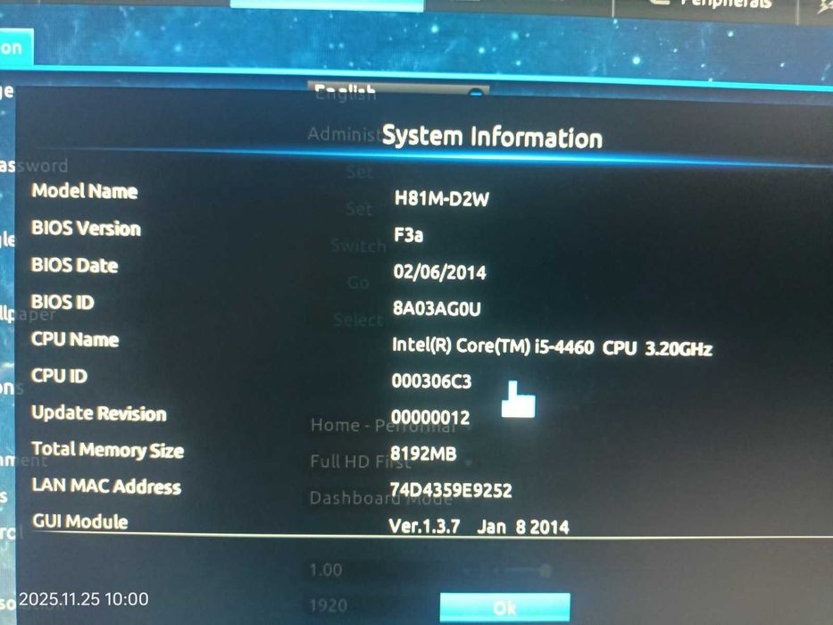 Комплект Gigabyte H81M-D2W s1150 + Core i5 4460 BOX + 8Gb DDR3