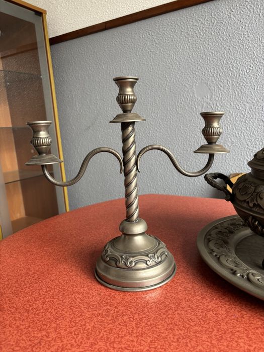 Conjunto de prata para decoração
