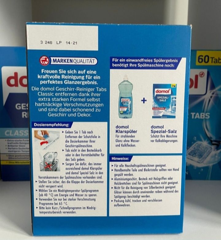 Domol 300 tabletek do zmywarki z Niemiec 5 sztuk