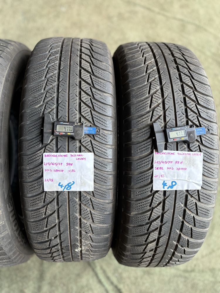 4x 215/65R17 99H BRIDGESTONE BLIZZAK LM001 opona zimowa 3PMSF M+S SEAL