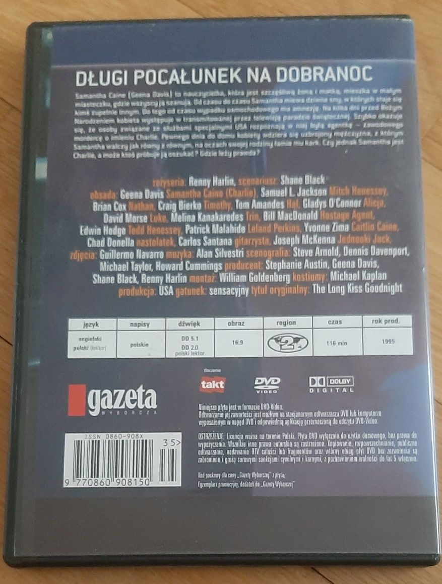 Film na DVD Długi pocałunek na dobranoc Lektor PL
