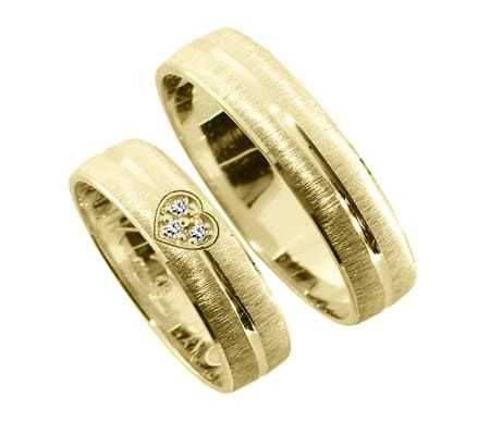 Obrączki ślubne serce cyrkonie żółte złoto 5 mm p585 Goldrun Bytom