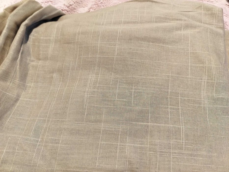 IKEA SILVERLONN świetne beżowe zasłony  delikatny wzór 145x300