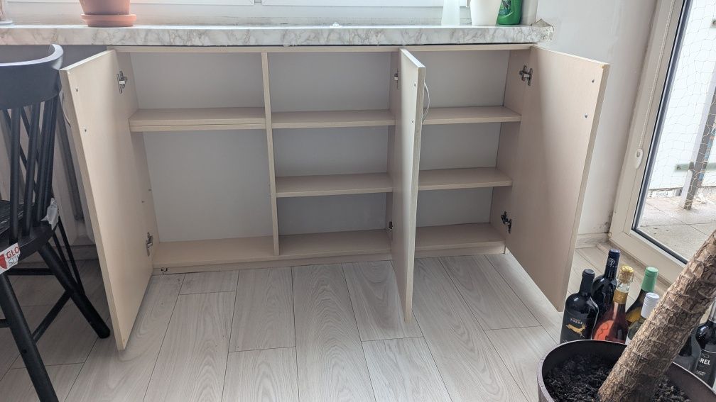 Szafka barek pod parapet wolnostojaca zabudowa wąska
