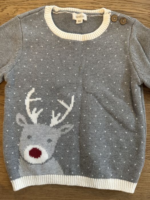 Newbie, kappahl, sweter, sweterek, świąteczny, renifer, z reniferem