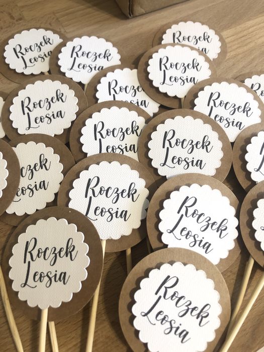 Pikery toppery dekoracyjne na urodziny urodzinowe roczek