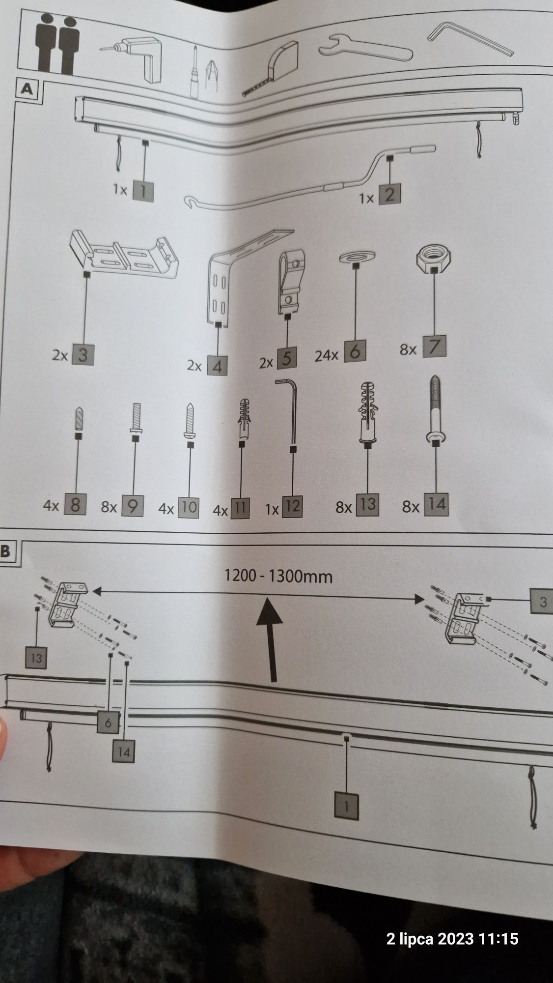 Markiza na balkon lub taras pionowa Nowa