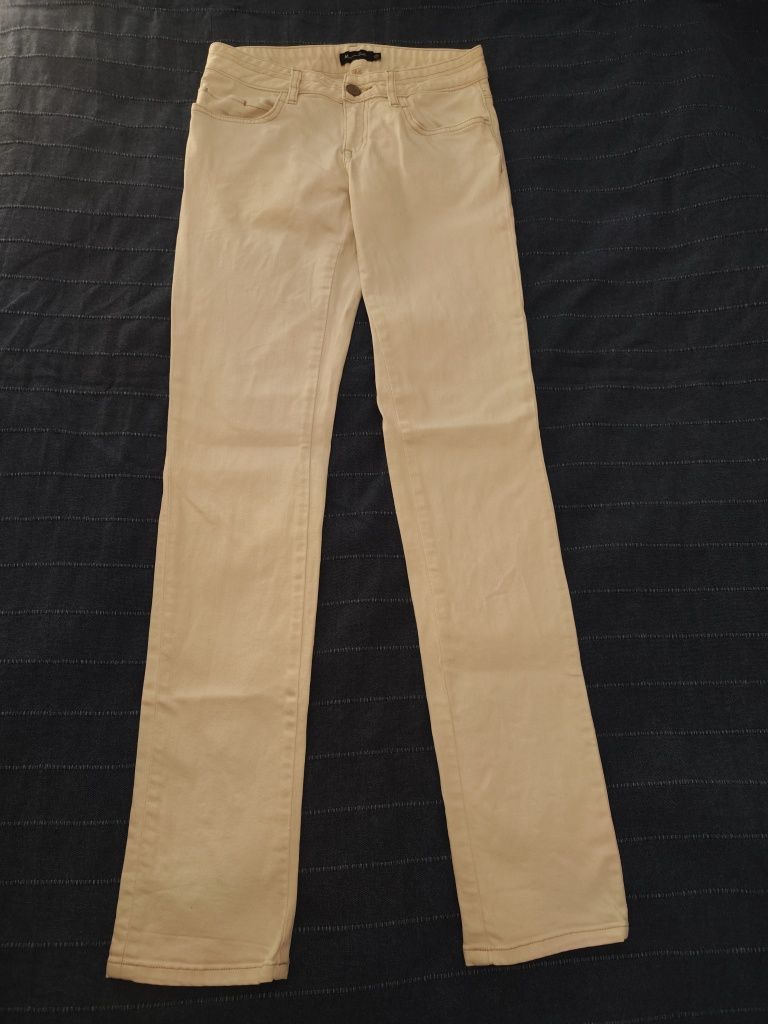 Massimo Dutti spodnie białe jeansy rozm.38