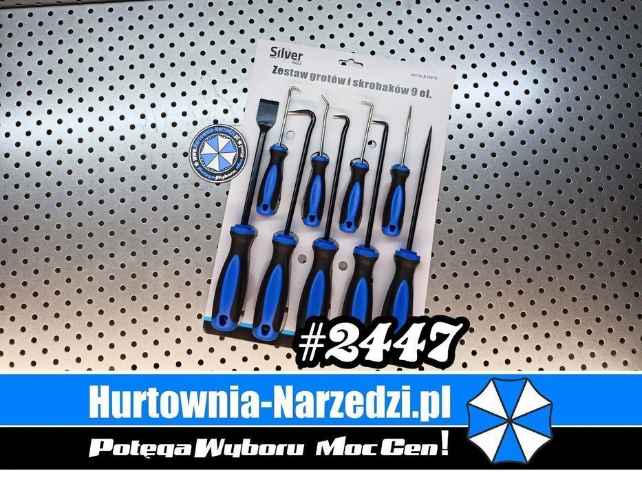 Śrubokręty haczykowe, haczyki do oringów uszczelek 9-elementów
