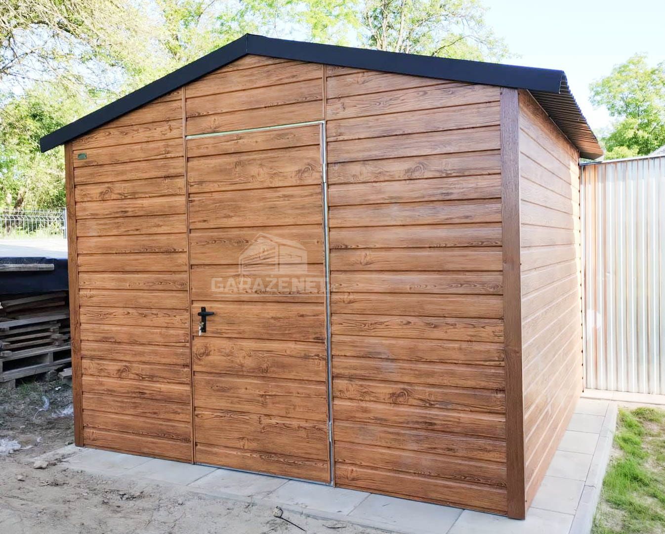 DOMEK OGRODOWY GARAŻ SCHOWEK 3M X 3M Drzwi Drewnopodobny 3X3 GB293
