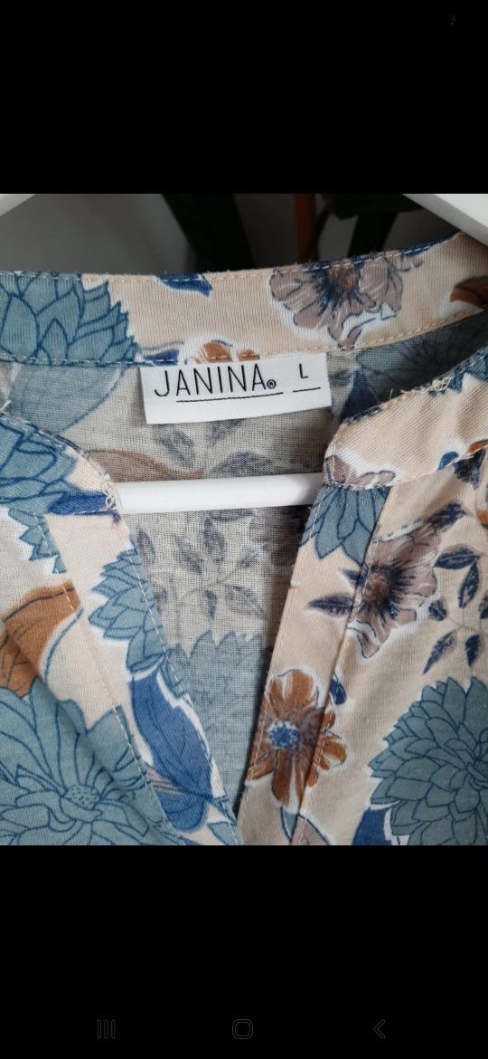 Bluzka w kwiaty 3/4 rękaw "Janina" L
