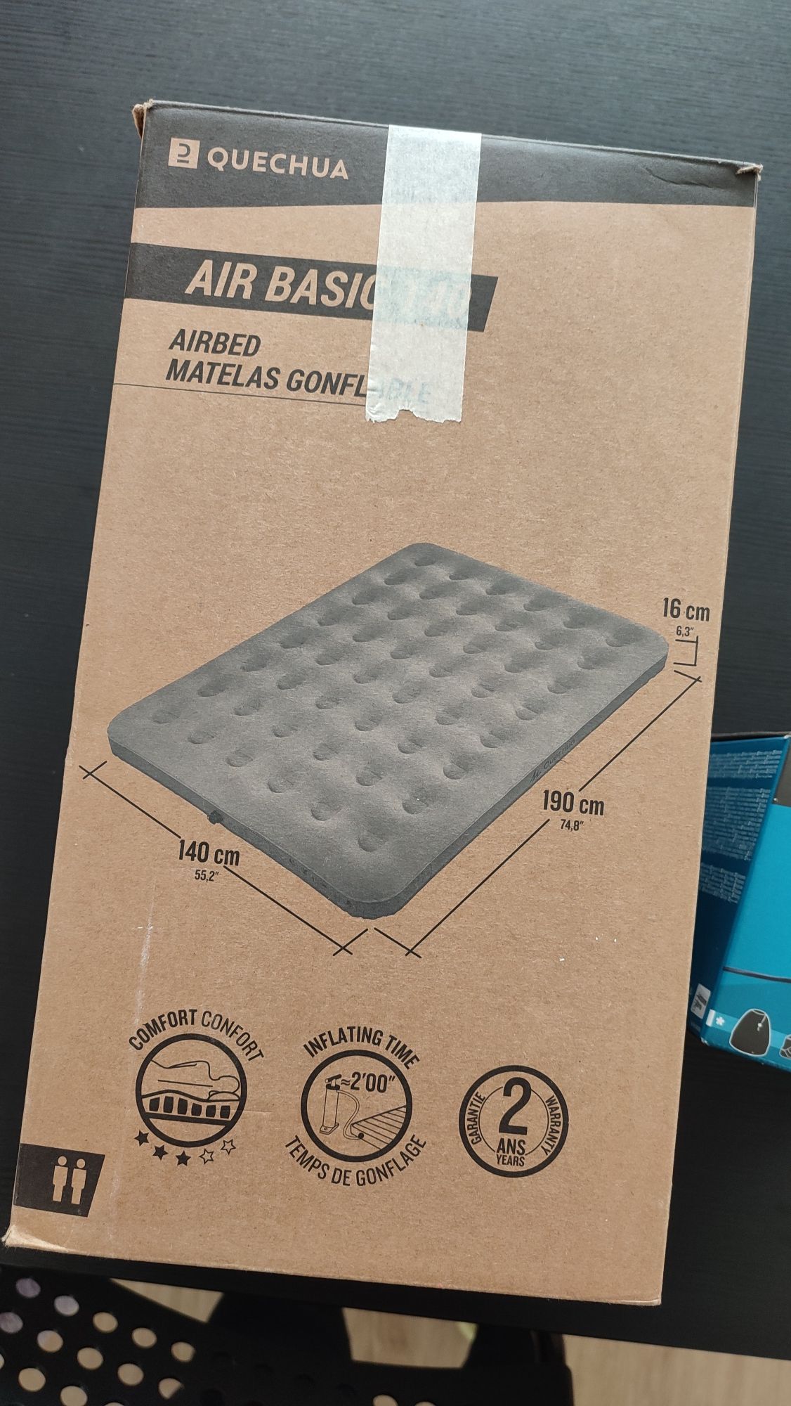 Colchão de ar e máquina de insuflar