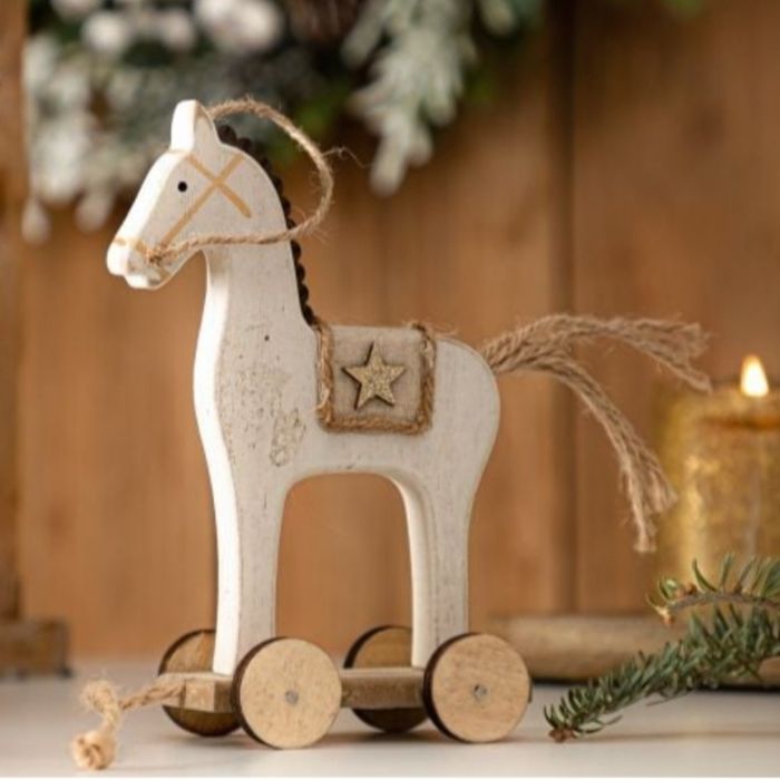 Konik drewniany dekoracja Boże Narodzenie Święta Homla