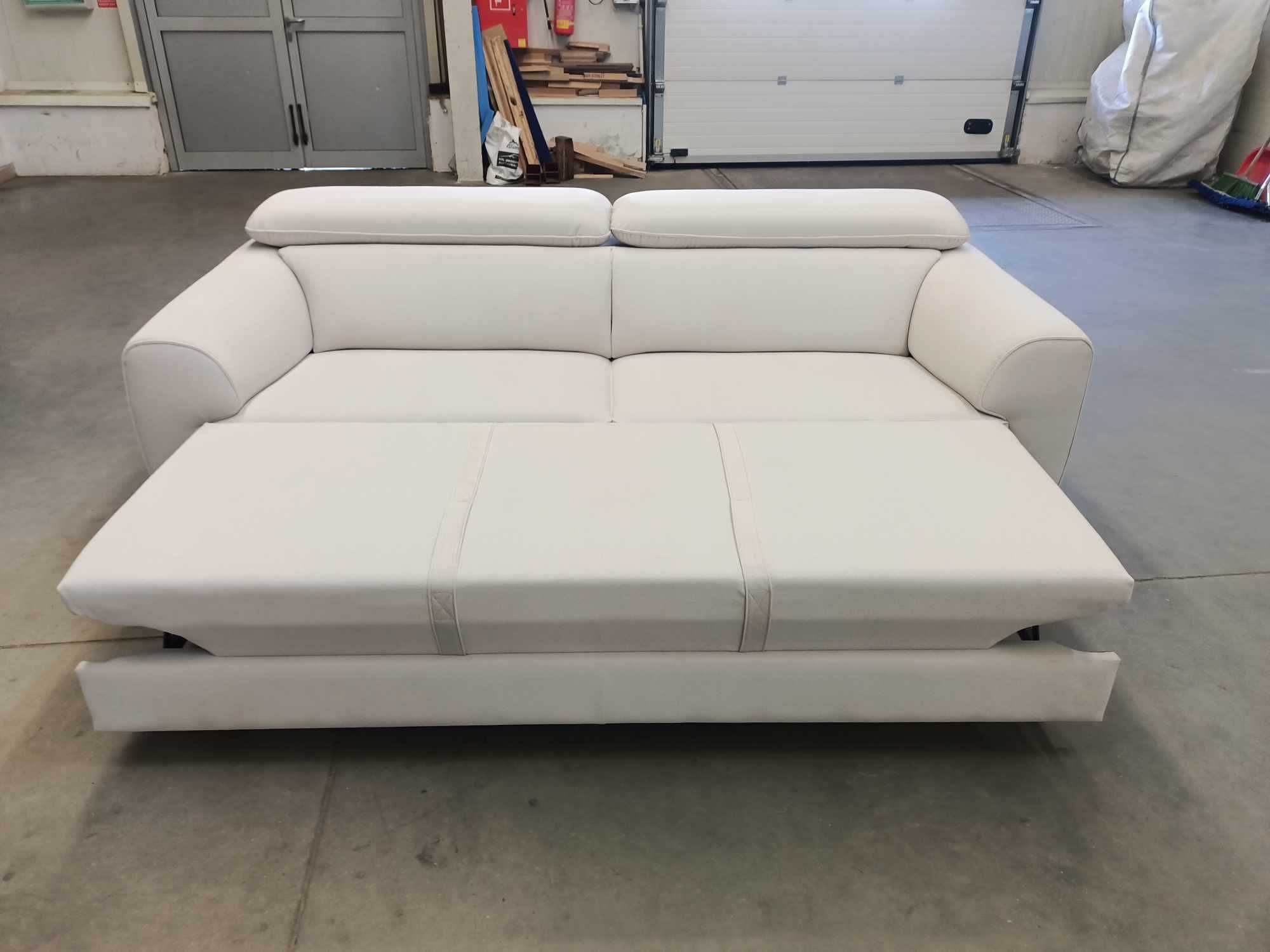 Sofa Compass | kremowa | z funkcją spania | przeciwodkszatłcanie | #ŁM