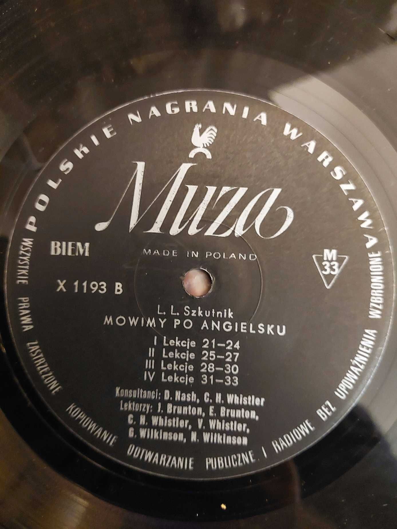 Płyta winylowa /angielski/Mówimy po angielsku /Szkutnik/komplet/winyl