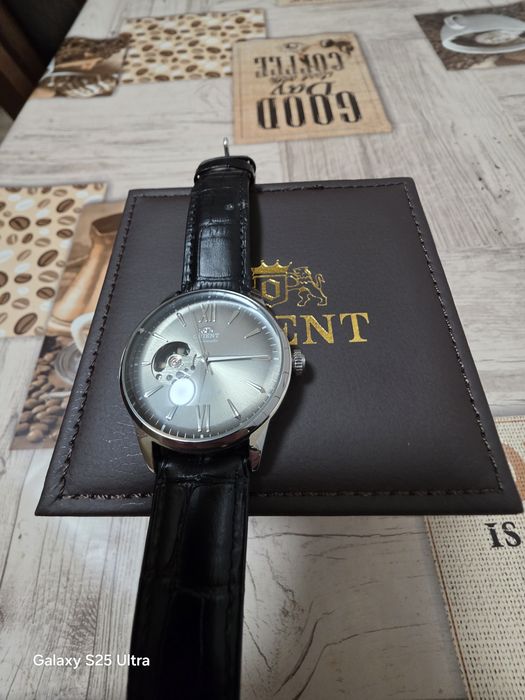 Piekny orient Automat na skórzanym pasku noszony bardzo malo