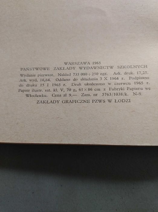 PRL podręcznik do geografii z 1965r.