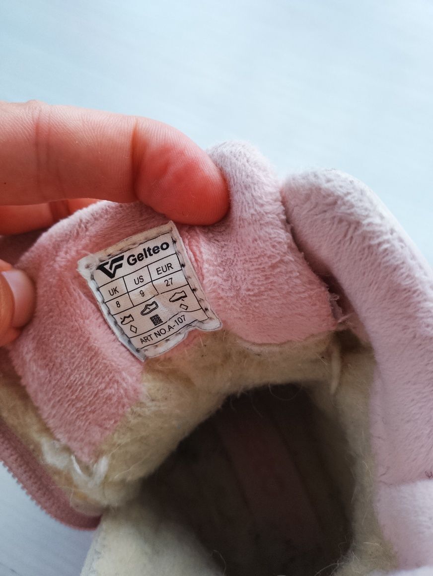 Buty zimowe 27 dziewczynka Gelteo ocieplane