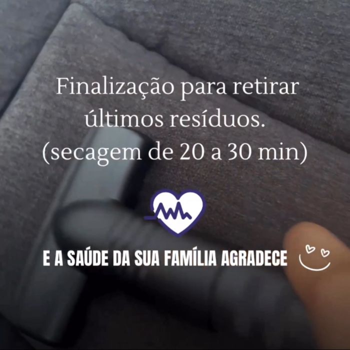Higienização e lavagem a seco do seu estofado e carpetes.