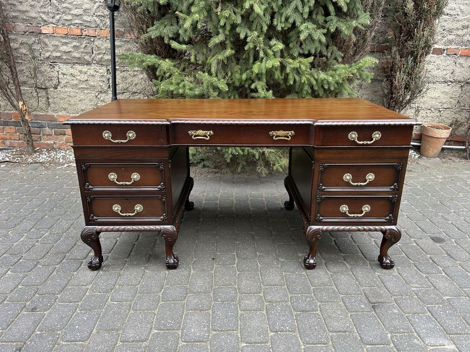 Biurko Antyczne Lwie Łapy Ludwik Gabinet Szufaldy Antyk Po Renowacji