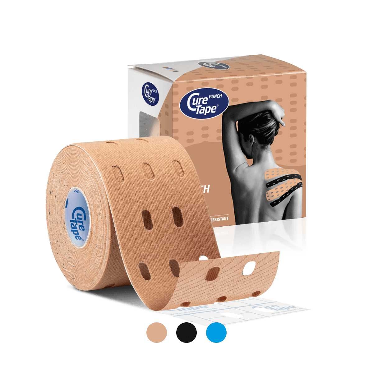 Кинезио тейп CureTape PUNCH / SPORTS / ART / CLASSIC 5см х 5м