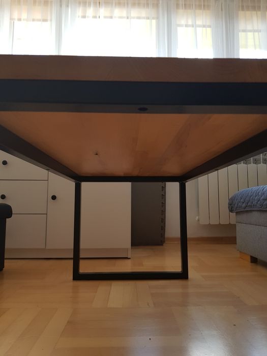 Stół drewniany drewno Stolik kawowy drewniany loftowy loft metal