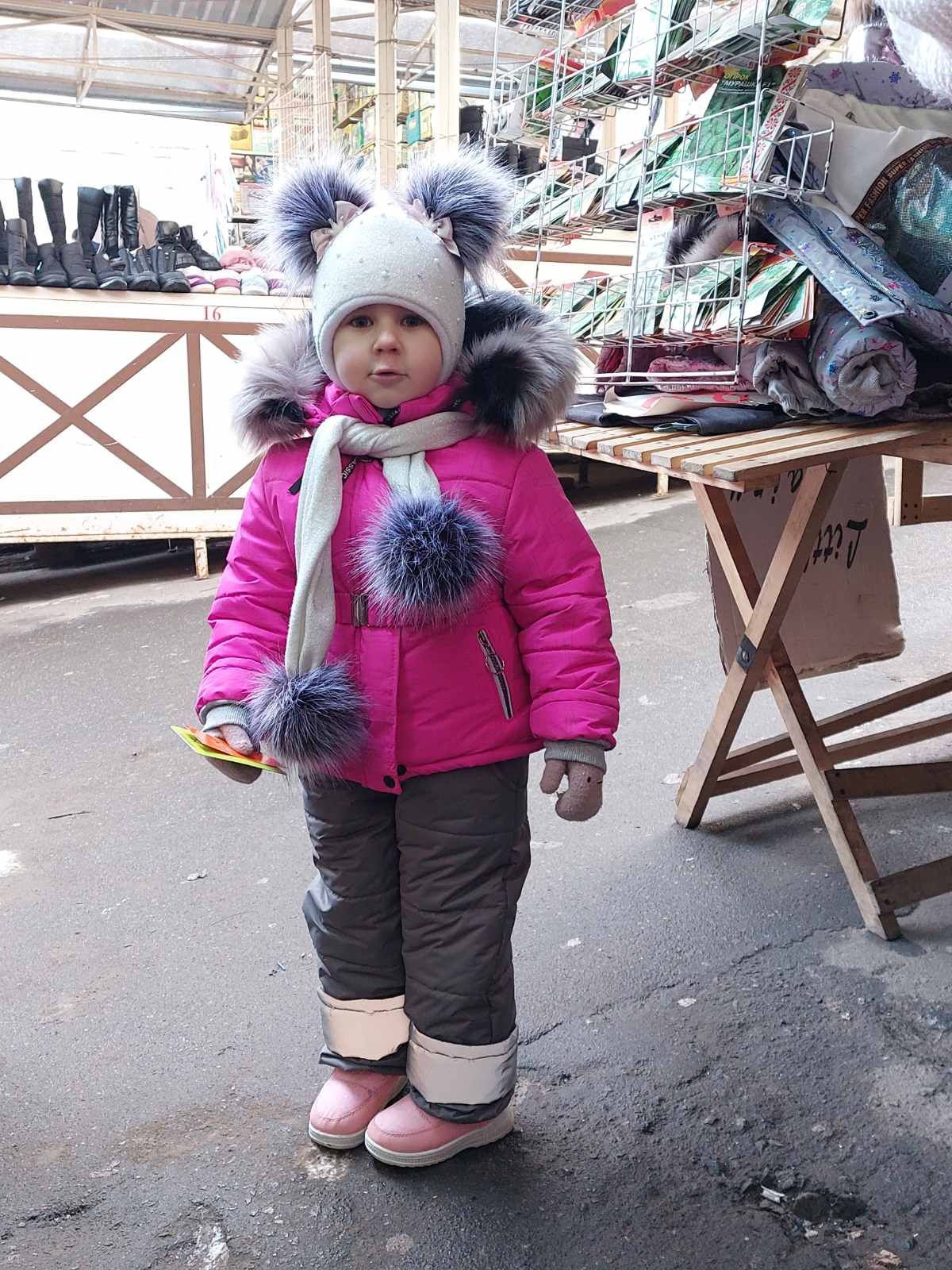 Комбинезон  термо зимний для девочек р 80-110