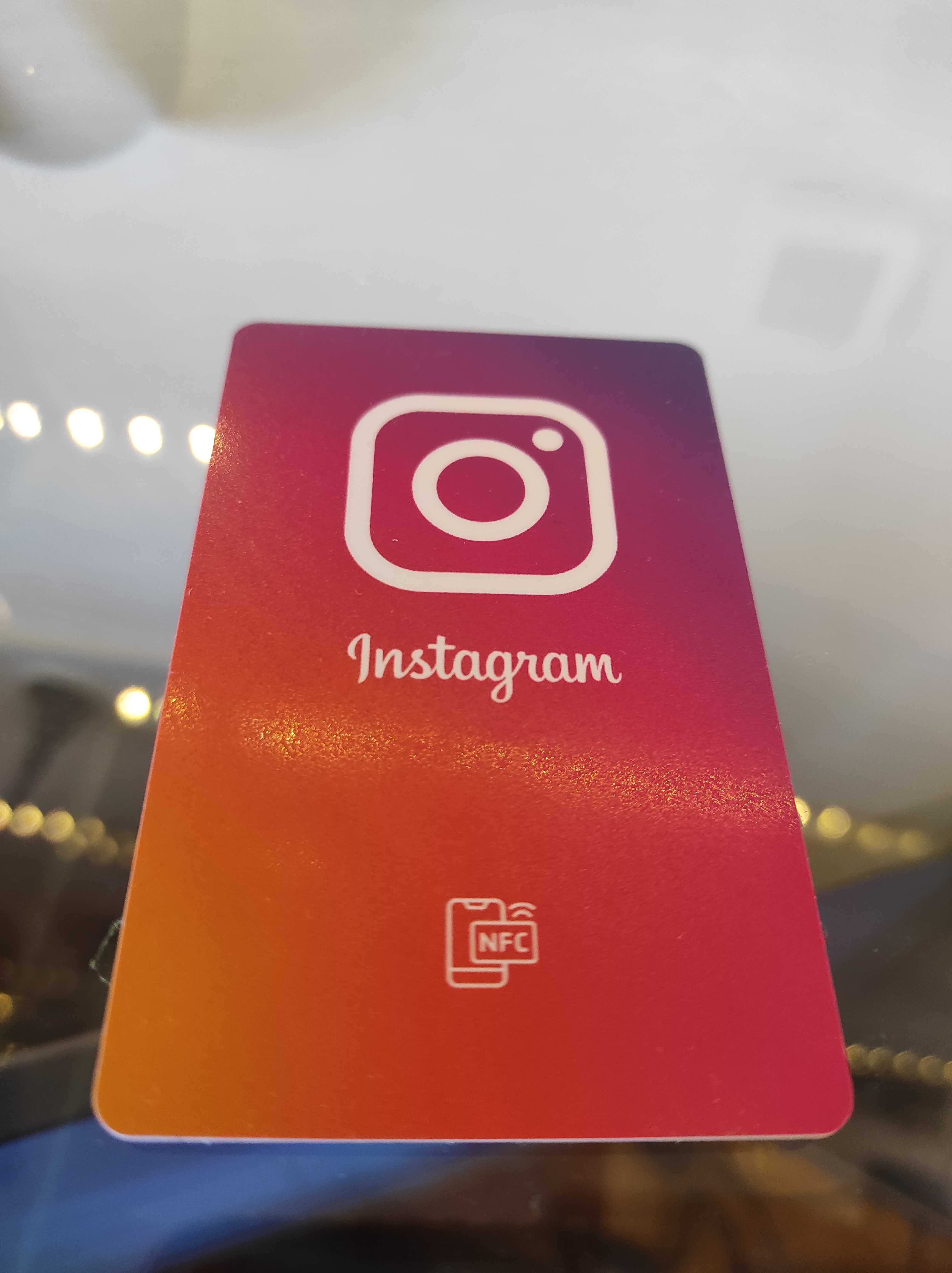 Карта Instagram NFC | Клиентов подписать к странице Инстаграм легко