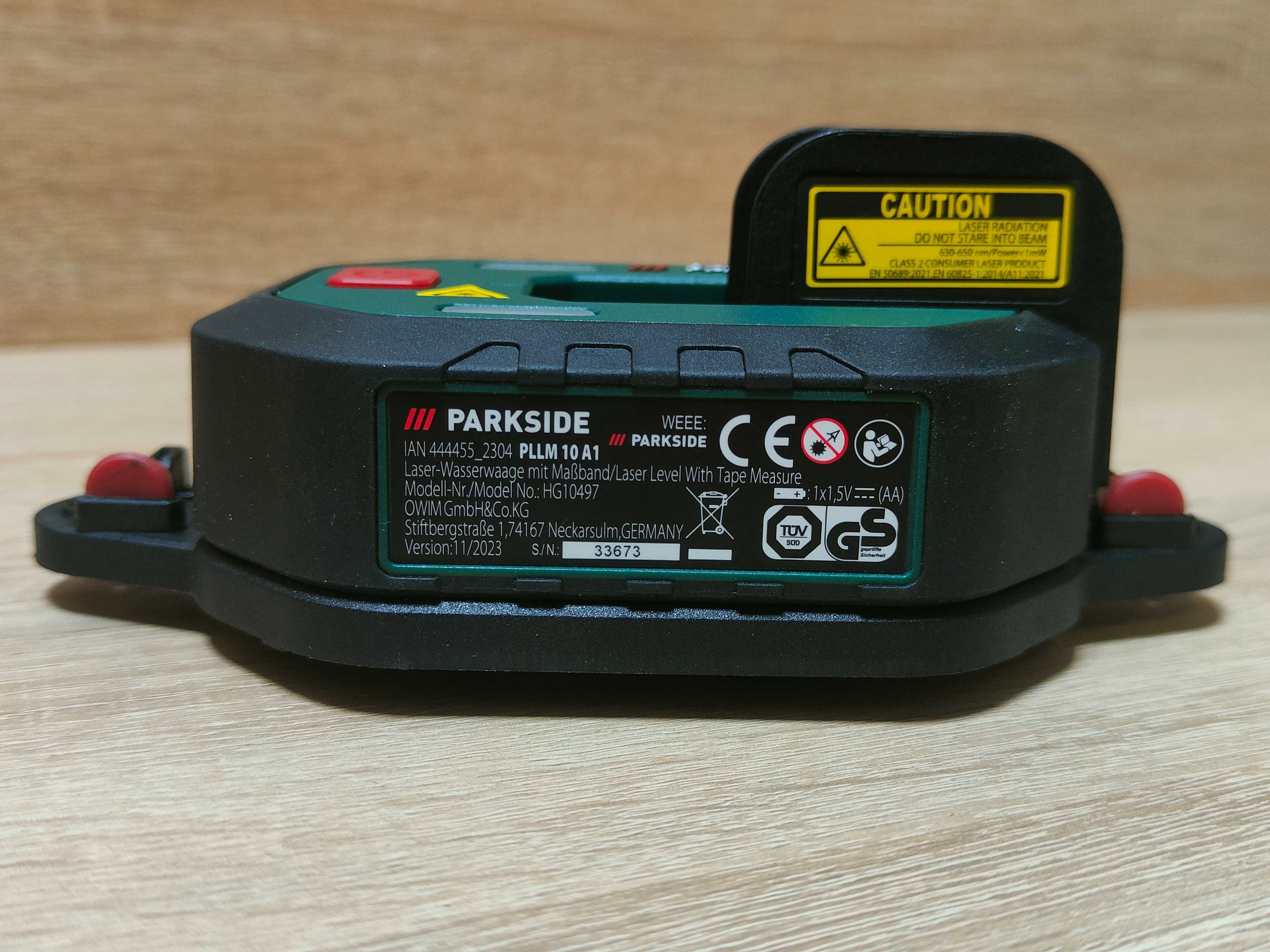 Poziomica laserowa z miarą 2m Parkside PLLM 10 A1