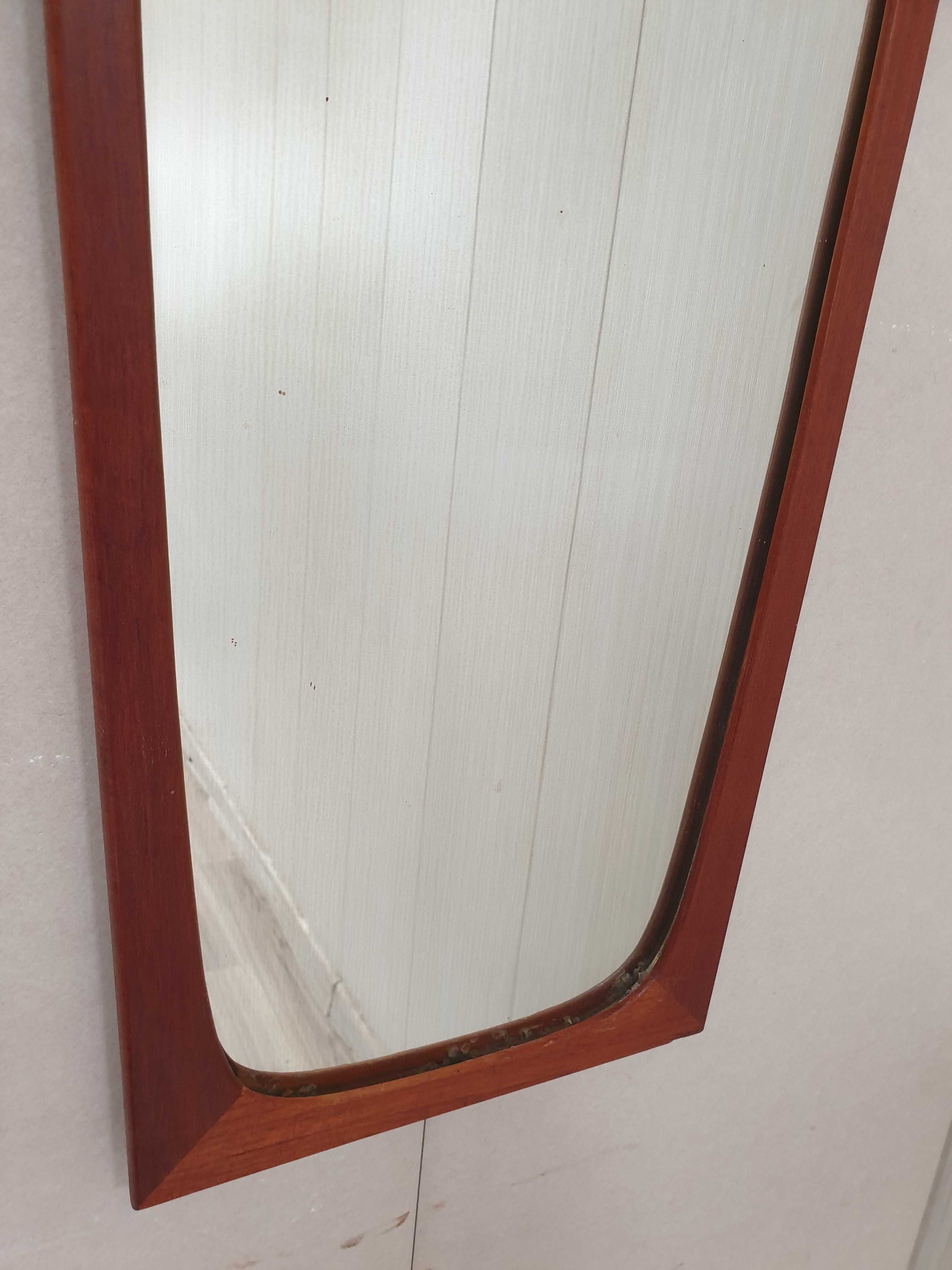 lustro duńskie teakowe 82x36
