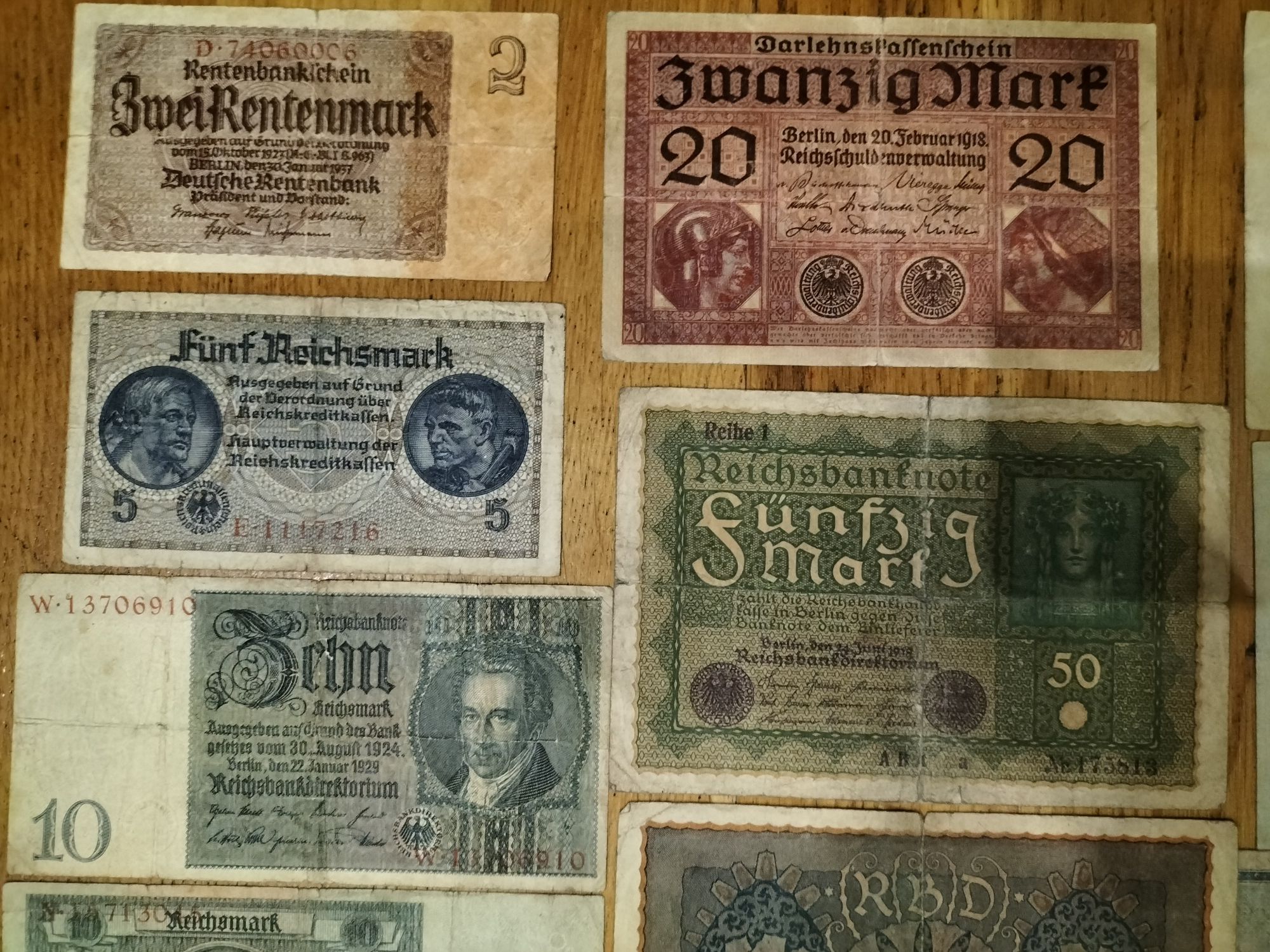 Stare banknoty marki niemieckie