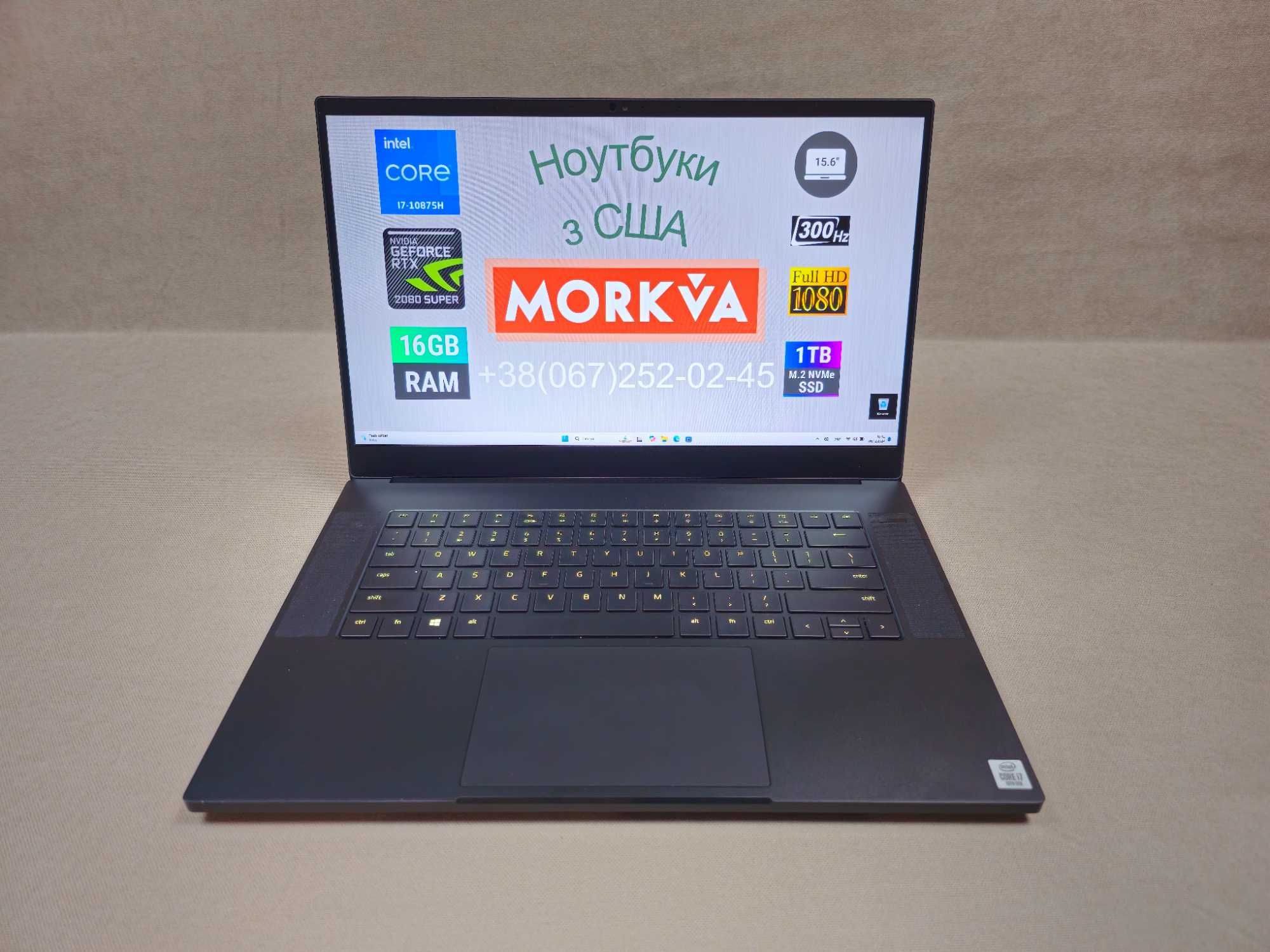 Ігровий ноутбук Razer Blade 300Hz/i7-10875H/RTX 2080SUPER/USA/Гарантія