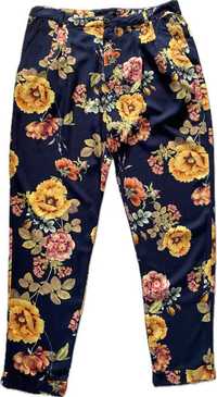 Spodnie w kwiaty River Island 16 R bawełniane