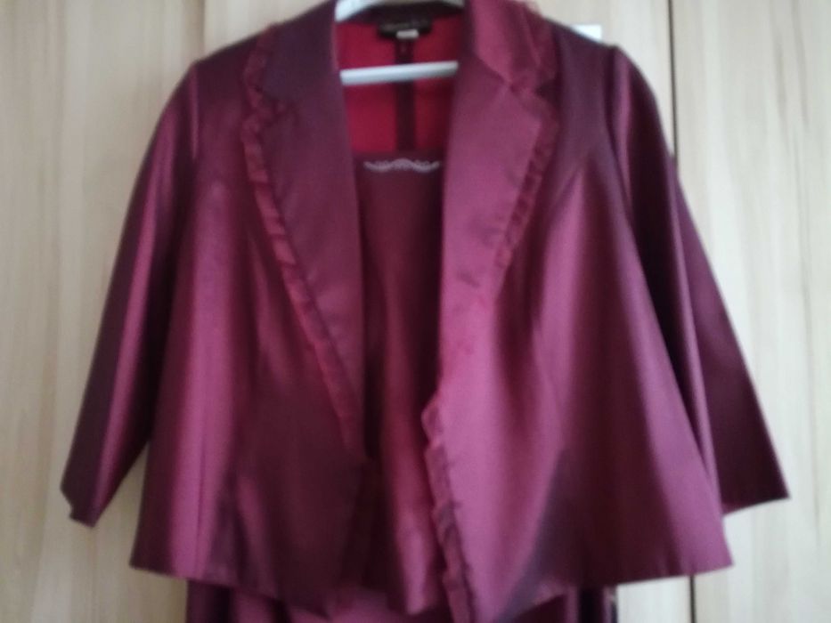 Elegancki komplet weselny dla starszej pani- rozm. 48