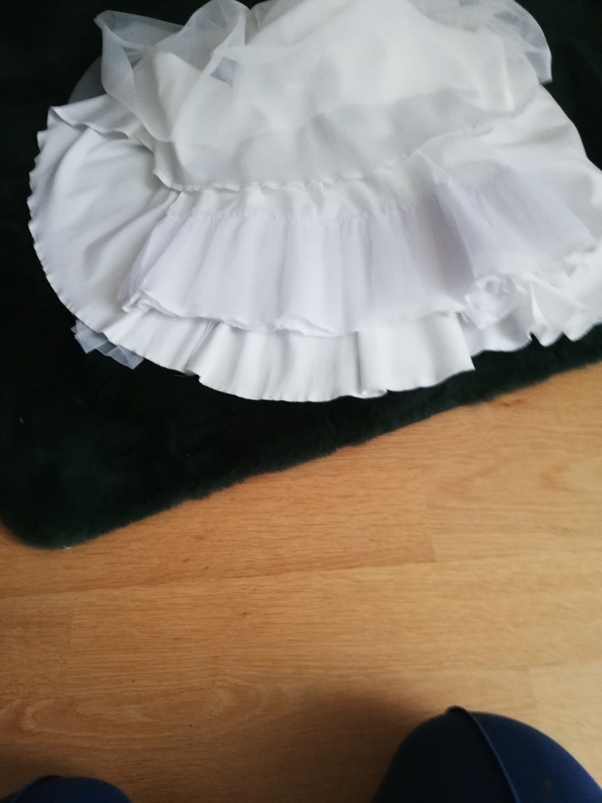 Sukienka wizytowa 146 ekri tiul+koronka bajeczna