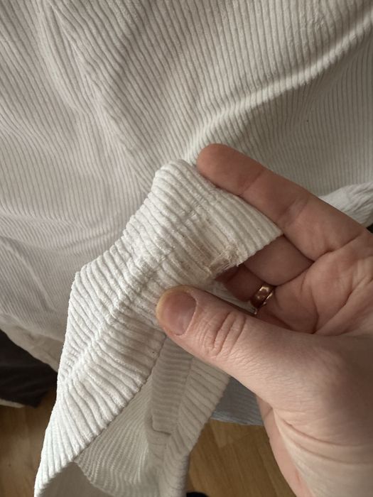 Штани вельветові білі/молочні