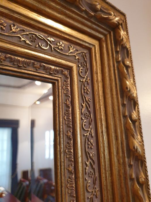 Espelho madeira talha d'ouro