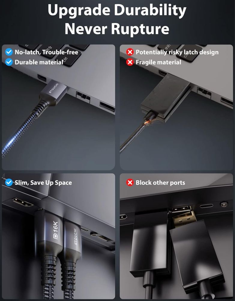 Kabel/przewód Dispalyport - Displayport DP-DP, 2m