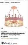 Lampa wisząca korona