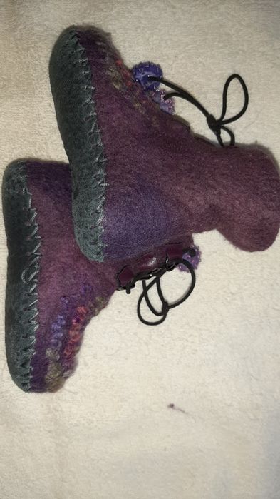 Ботиночки ( валенки) из валяльной шерсти Мериноса + калоши