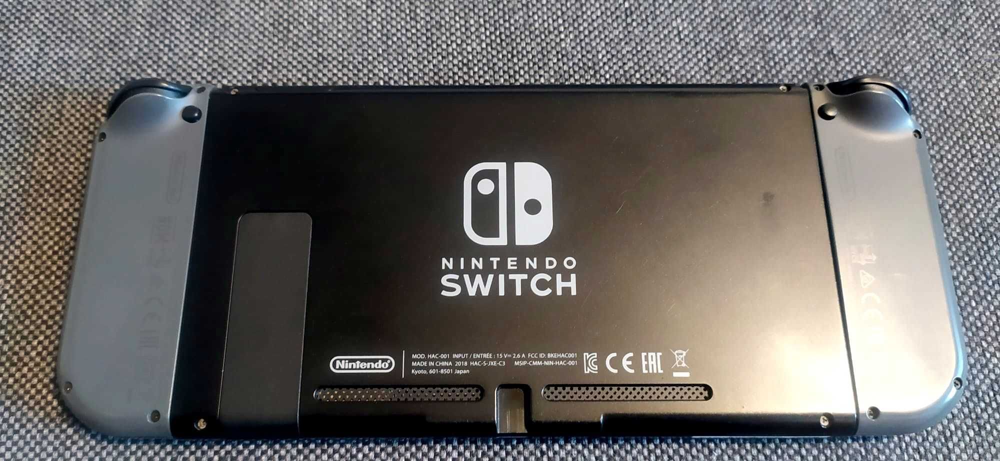 Nintendo Switch V1 - SZARE + Gry + Dodatki