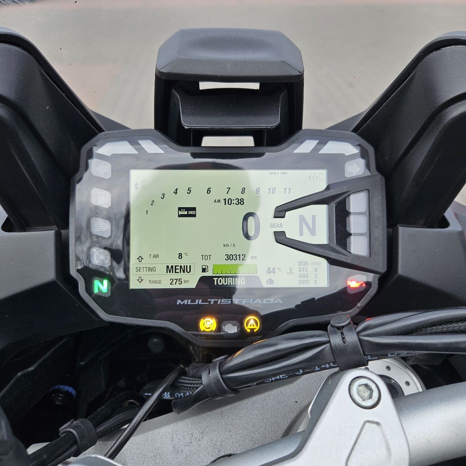 Multistrada 1260 s po dużym serwisie.