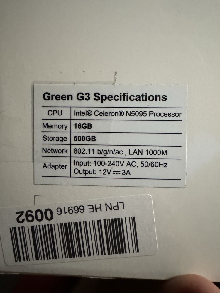 Komputer Mini PC TRIGKEY Green G3 Intel Celeron N5095
