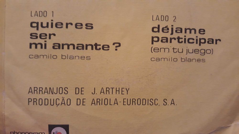 Camilo Sesto - Quieres ser mi amante ? - single vinil - portes incluíd